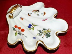 Herendi Gyümölcs mintás kagyló kínáló tál