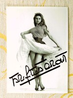 FRANCIA SZÍNÉSZ - ÉNEKENŐ BRIGITTE BARDOT SAJÁTKEZÜLEG AUTOGRÁF ALÁIRT ÖT ÁBRÁZOLÓ KORABELI KÉP