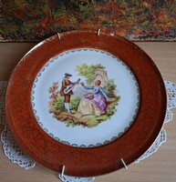 Bavaria Zsáner jelenetes tanyér, akasztóval ellátott, falra akasztós.Hibátlan