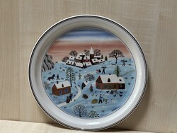 Villeroy&Boch porcelán porcelán falitányér, falidísz, évszak, tél