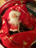 Régi NDK Mikulásos asztaldísz szánkóval. 20 cm.