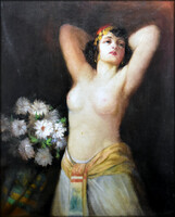 Rudolf Brettschneider (1866–1924) AKT VIRÁGOKKAL