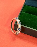 Női Gyűrű Zafírral és Briliánssal