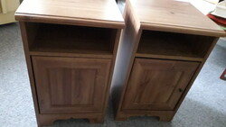 2 darab fiókos natúr szín éjjeli szekrény kis komód. 36x36x64 cm.