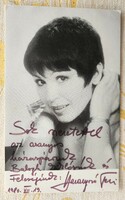 KORABELI FOTÓ FÉNYKÉP HARANGOZÓ TERI MAGYAR ÉNEKENŐ SAJÁTKEZÜLEG AUTOGRÁF ALÁIRT ÖT ÁBRÁZOLÓ KÉP