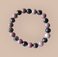 Rodonit ásvány karkötő 8 mm-es golyókból