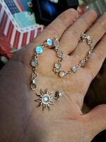 Ceyloni holdkő  ezüst szett modern egyedi darabok