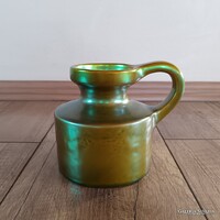 Régi Zsolnay eozin mázas modern gyertyatartó