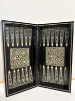 Antik backgammon/sakk tábla, társasjáték