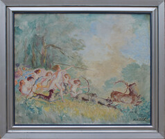 Prihoda István: Vadászó nők