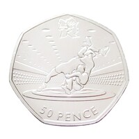 Egyesült Királyság,50 pence 2011 - London Olimpia - Birkózás aUNC+ nikkel