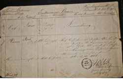 1852, Csehország, Alt Auholitz, elbocsátó levél