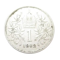 Ausztria,1 corona 1902 F ezüst 5g835