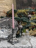 Ezüstözött gyertyatartó