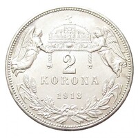 Magyarország,2 korona 1913 EF+ ezüst 10g835