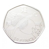 Egyesült Királyság,50 pence 2011 - London Olimpia - Asztalitenisz aUNC+ nikkel