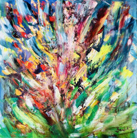 Absztrakt természet art by Konrad Biro 50x40x4 cm olaj, 3D vászon.A festmény magáért beszél!