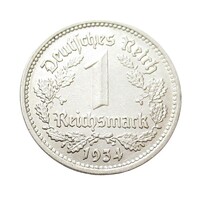 Németország,1 reichsmark 1934 G EF+ nikkel
