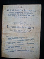 1925, takarékbetétkönyv ritkább pecsétbélyeggel