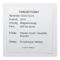 Magyarország,10000 forint 2015 PP - Duna-Ipoly Nemzeti Park - MÉF Certifikáció