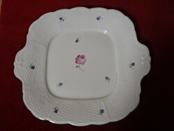 Herendi porcelán süteményes tál, mérete 27 x 24 cm. Jókai