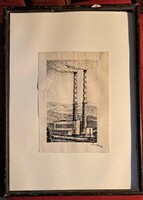 XX. SZ. Magy grafikus Pérely Imre ? : Ipari táj