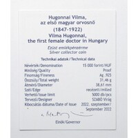 Magyarország,15000 forint 2022 PP - Hugonnai Vilma - Certifikáció