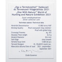 Magyarország,15000 forint 2021 PP - Vadászati Kiállítás - Certifikáció