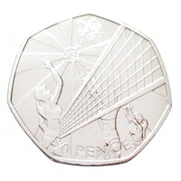 Egyesült Királyság,50 pence 2011 - London Olimpia - Röplabda aUNC+ nikkel