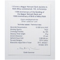 Magyarország,10000 forint 2015 PP - Róth Miksa - Certifikáció