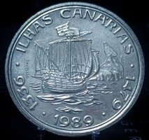 Portugália 100 Escudo, 1989 A portugál felfedezések aranykora - a Kanári-szigetek felfedezése 09B2