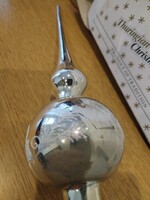 Foncsorozott üveg, karácsonyi csúcs dísz - a 70-es, 80-as évekből
