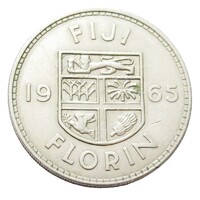 Fiji,1 florin 1965 VF+ nikkel