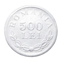 Románia,500 lei 1946 EF aluminium