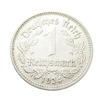 Németország,1 reichsmark 1934 D EF+ nikkel