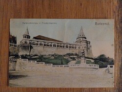 Régi képeslap a Halászbástyáról, színes levelezőlap 1910-ből, papírrégiség gyűjtőknek