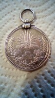 Sterling ezüst japán Vöröskereszt érem / kitüntetés 1888 - 1941! Nagyon szép!