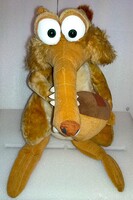 HATALMAS MÉRETŰ - JÉGKORSZAK -MOTKÁNY PLÜSS FIGURA - RITKA DARAB ÖSSZHOSSZ - 76 CM