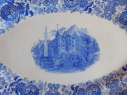 Villeroy&Boch antik ovális tálaló kék Burgenland mintával