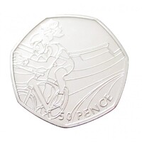 Egyesült Királyság,50 pence 2011 - London Olimpia - Kerékpározás aUNC+ nikkel