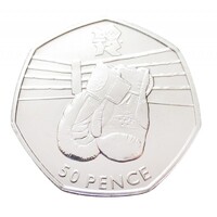 Egyesült Királyság,50 pence 2011 - London Olimpia - Ökölvívás aUNC+ nikkel