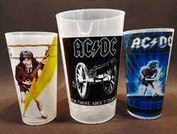 3 db. gyűjtői hivatalos AC/DC sörös pohár, 2015.