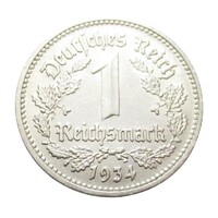 Németország,1 reichsmark 1934 D VF+ nikkel