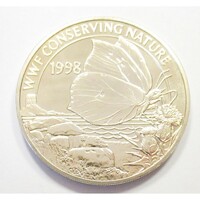 Guernsey,2 pounds 1998 - Brimstone pillangó aUNC+ nikkel