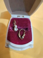 Arany button fülbevaló