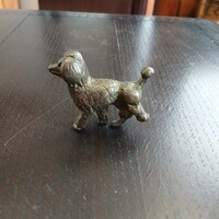 Szép régi réz uszkár szobor (6x5x2 cm)