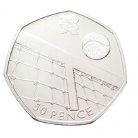 Egyesült Királyság,50 pence 2011 - London Olimpia - Tenisz aUNC+ nikkel