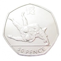 Egyesült Királyság,50 pence 2011 - London Olimpia - Judo aUNC+ nikkel