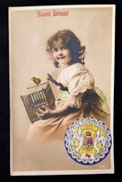 Húsvéti Üdvözlet a Magyar Királyi Honvéd Minisztérium Hadsegélyező hivatal 1916 képeslap