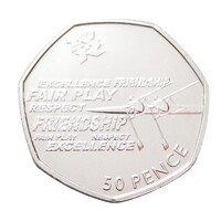 Egyesült Királyság,50 pence 2011 - London Olimpia - Evezés aUNC+ nikkel